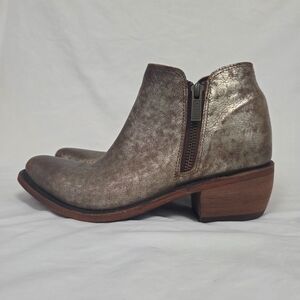 Liberty Black Cabra Buffed Metallic Gold Boots 7